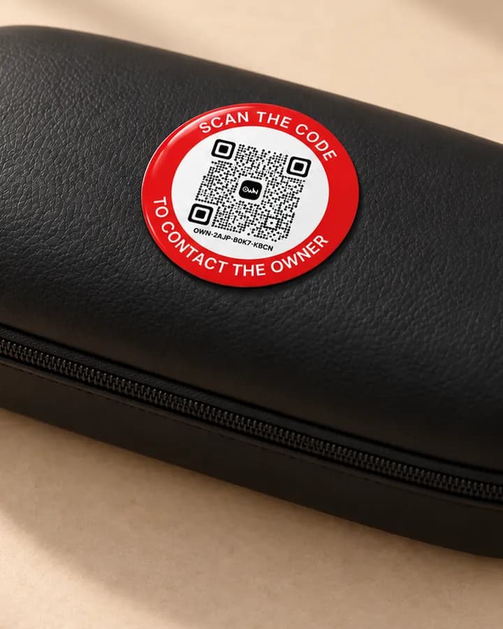 Glasses case · Round QR Stickers