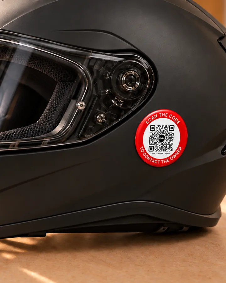 Helmet · Round QR Stickers