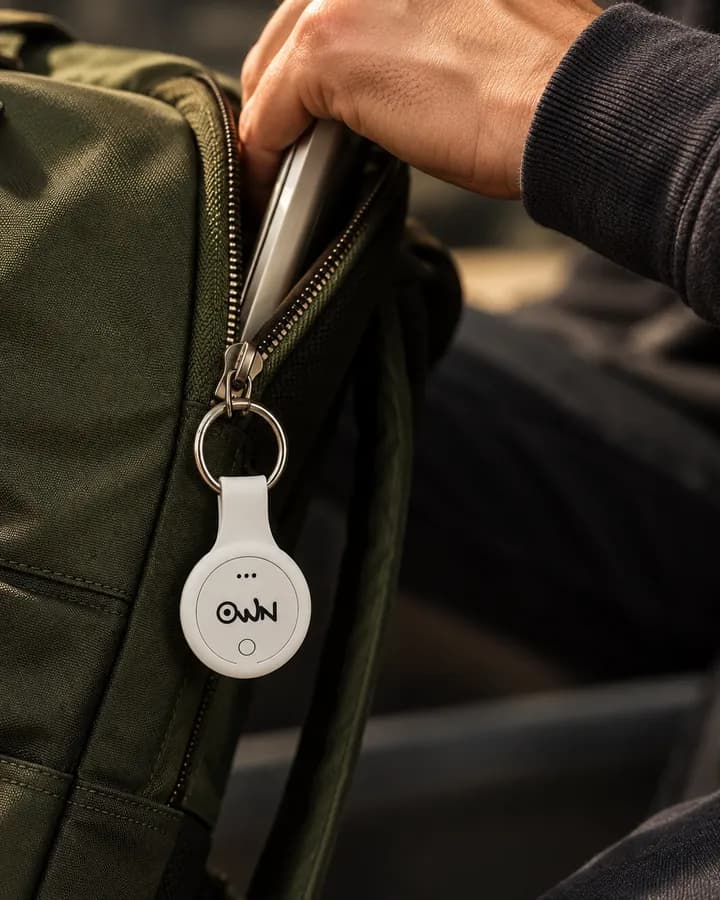 Backpack · In its silicone key ring