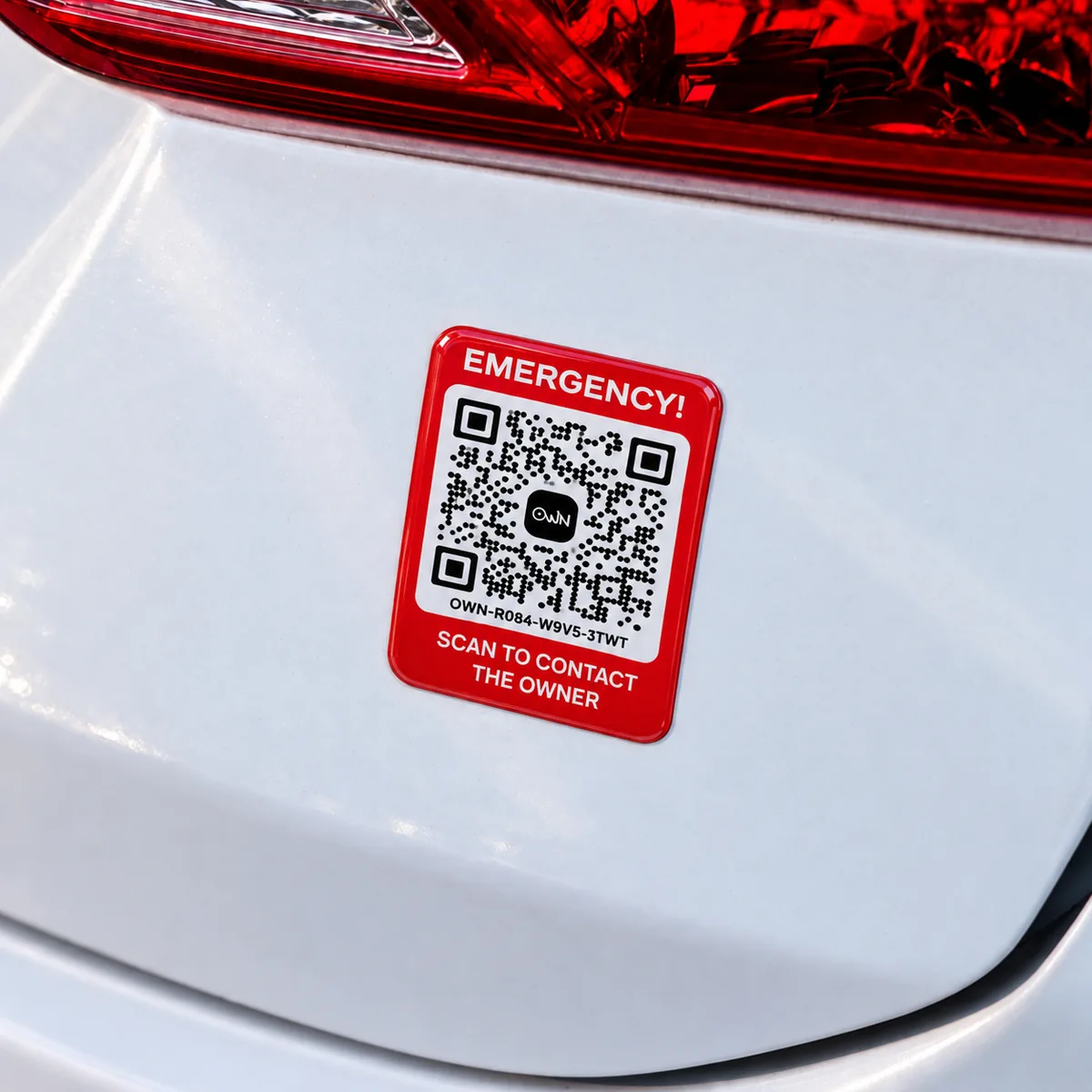 Emergency Car Sticker · 4/9