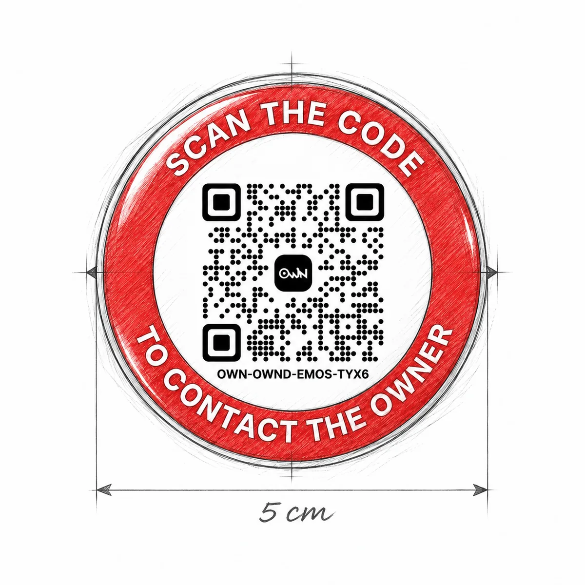 Round QR Stickers · 7/8